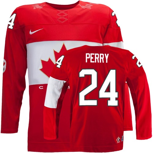 Olympic Hockey Corey Perry Authentic Herren Rot – Team Canada #24 Auswärts 2014